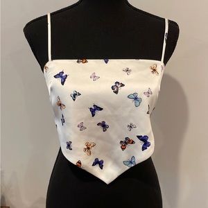 Forever 21 Butterfly Bandana Top